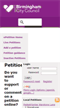 Mobile Screenshot of epetition.birmingham.public-i.tv